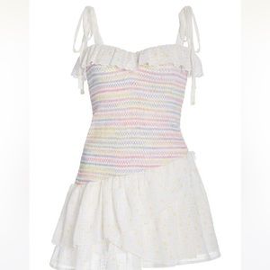 LoveShackFancy Aya dress in white multi, size small, worn twice